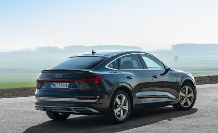 2020 Audi e-tron Sportback (Color: Plasma Blue) Rear Three-Quarter Wallpapers 450x275 (27)