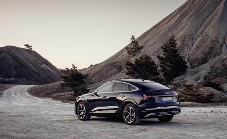 2020 Audi e-tron Sportback (Color: Plasma Blue) Rear Three-Quarter Wallpapers 450x275 (51)
