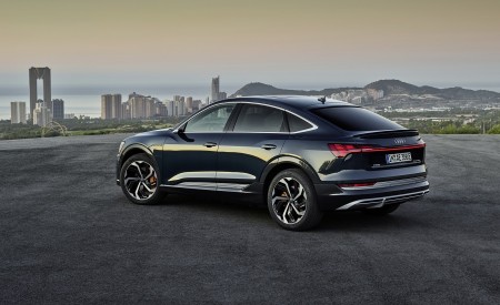 2020 Audi e-tron Sportback (Color: Plasma Blue) Rear Three-Quarter Wallpapers 450x275 (52)