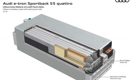 2020 Audi e-tron Sportback Lithium-ion battery modul with twelve pouch cells Wallpapers 450x275 (133)