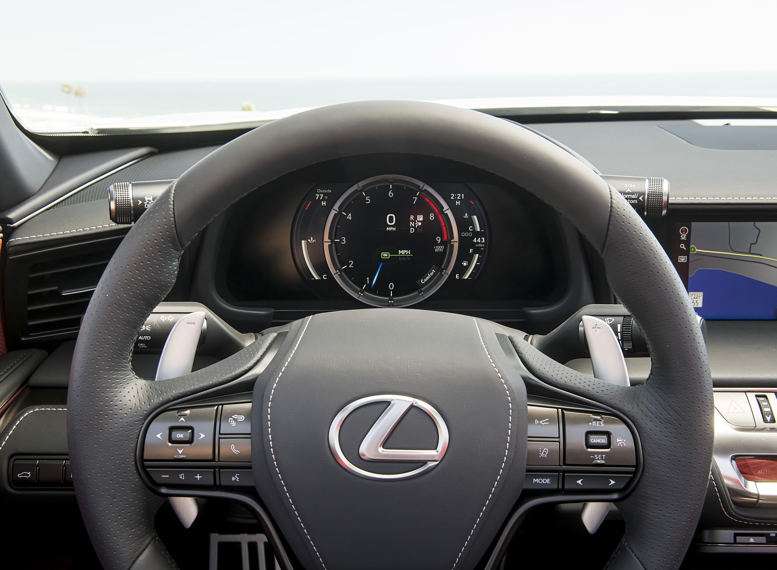 2021 Lexus LC Convertible Interior Steering Wheel Wallpapers (14)