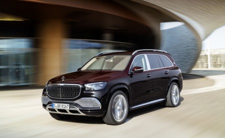 2021 Mercedes-Maybach GLS 600 (Color: Rubellite Red or Obsidian Black) Front Three-Quarter Wallpapers 450x275 (88)