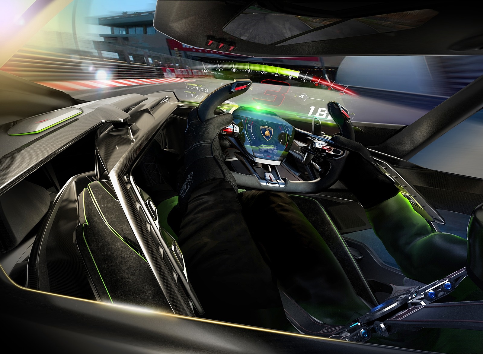 2019 Lamborghini Lambo V12 Vision Gran Turismo Interior Wallpapers (15)