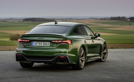 2020 Audi RS 5 Sportback (Color: Sonoma Green) Rear Three-Quarter Wallpapers 450x275 (14)