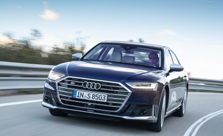 2020 Audi S8 (Color: Navarra Blue) Front Wallpapers 450x275 (100)