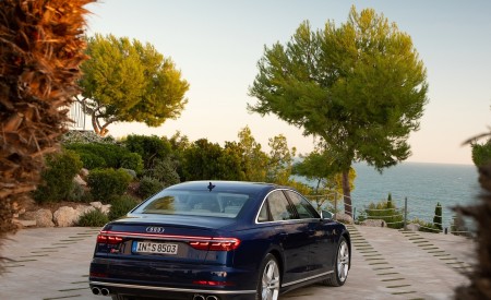 2020 Audi S8 (Color: Navarra Blue) Rear Wallpapers 450x275 (144)