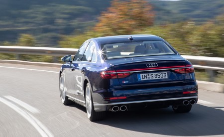 2020 Audi S8 (Color: Navarra Blue) Rear Wallpapers 450x275 (120)