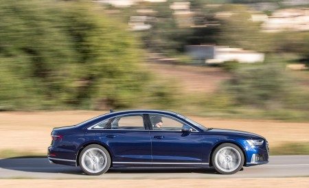 2020 Audi S8 (Color: Navarra Blue) Side Wallpapers 450x275 (122)