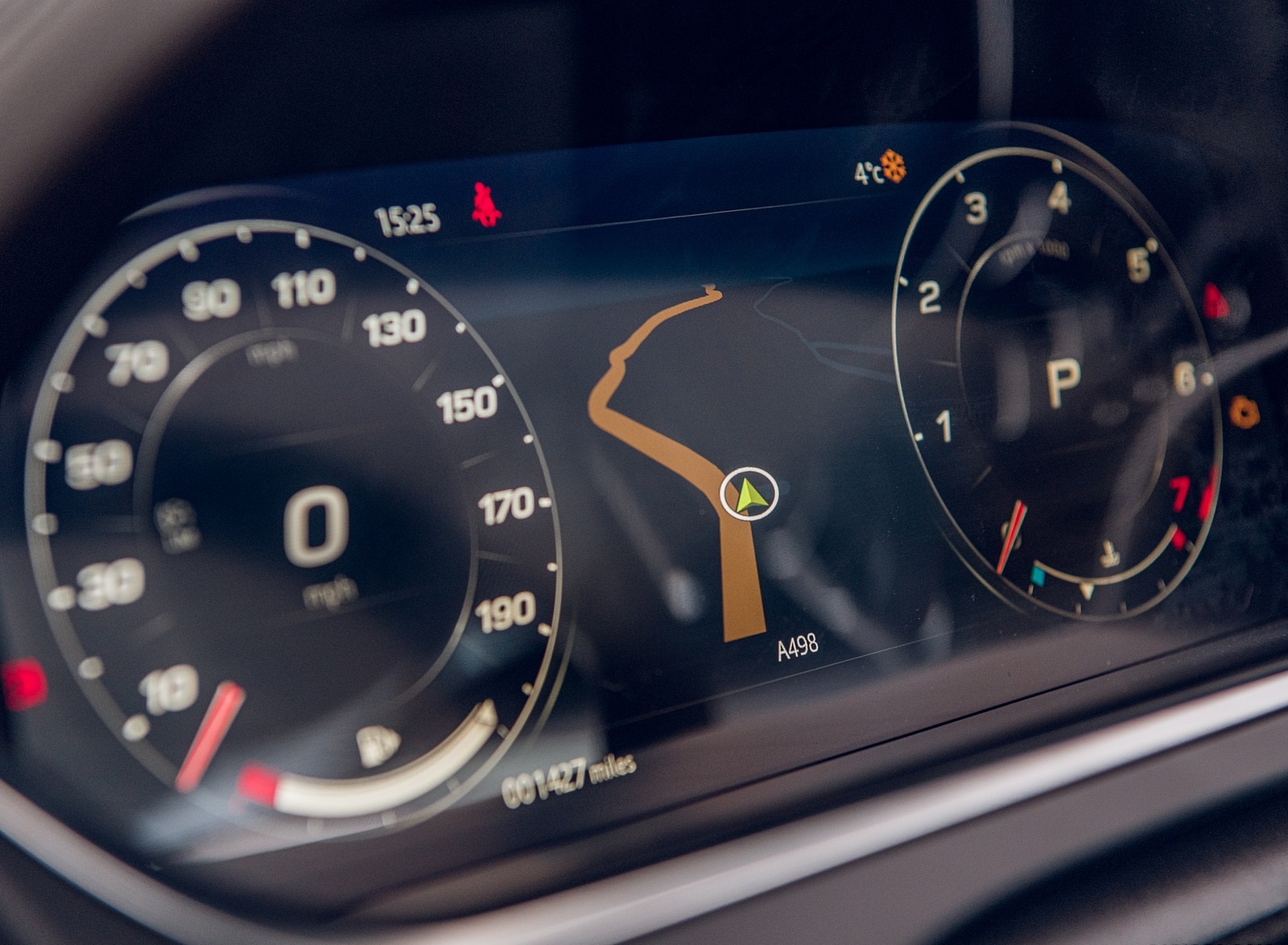 2021 Jaguar F-TYPE Coupe R-Dynamic P450 AWD (Color: Eiger Grey) Digital Instrument Cluster Wallpapers #49 of 143