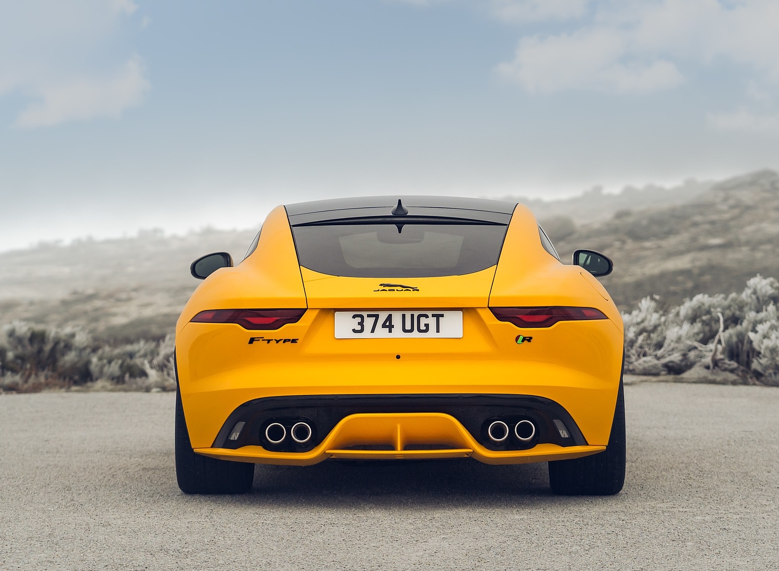 2021 Jaguar F-TYPE R Coupe AWD (Color: Sorrento Yellow) Rear Wallpapers #86 of 143