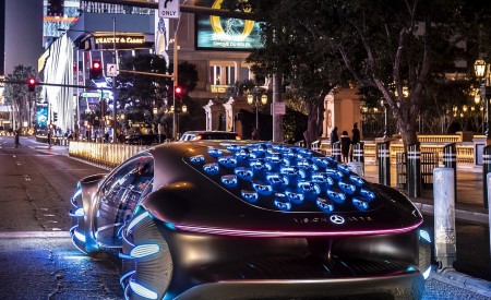 2020 Mercedes-Benz VISION AVTR Concept in Las Vegas Rear Three-Quarter Wallpapers 450x275 (4)