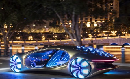 2020 Mercedes-Benz VISION AVTR Concept in Las Vegas Rear Three-Quarter Wallpapers 450x275 (7)