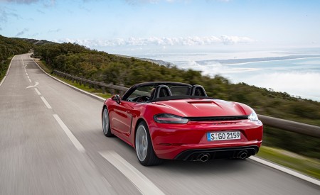 2020 Porsche 718 Boxster GTS 4.0 (Color: Carmine Red) Rear Three-Quarter Wallpapers 450x275 (70)