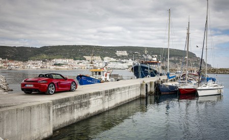 2020 Porsche 718 Boxster GTS 4.0 (Color: Carmine Red) Rear Three-Quarter Wallpapers 450x275 (91)