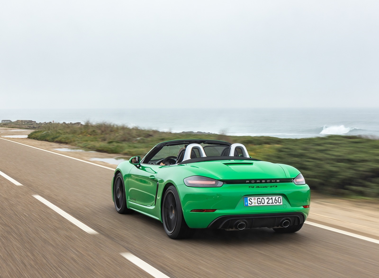 2020 Porsche 718 Boxster GTS 4.0 (Color: Phyton Green) Rear Three-Quarter Wallpapers (12)