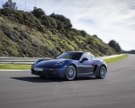 2020 Porsche 718 Cayman GTS 4.0 (Color: Gentian Blue Metallic) Front Three-Quarter Wallpapers 150x120