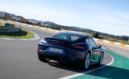 2020 Porsche 718 Cayman GTS 4.0 (Color: Gentian Blue Metallic) Rear Three-Quarter Wallpapers 450x275 (150)