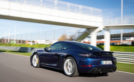 2020 Porsche 718 Cayman GTS 4.0 (Color: Gentian Blue Metallic) Rear Three-Quarter Wallpapers 450x275 (161)