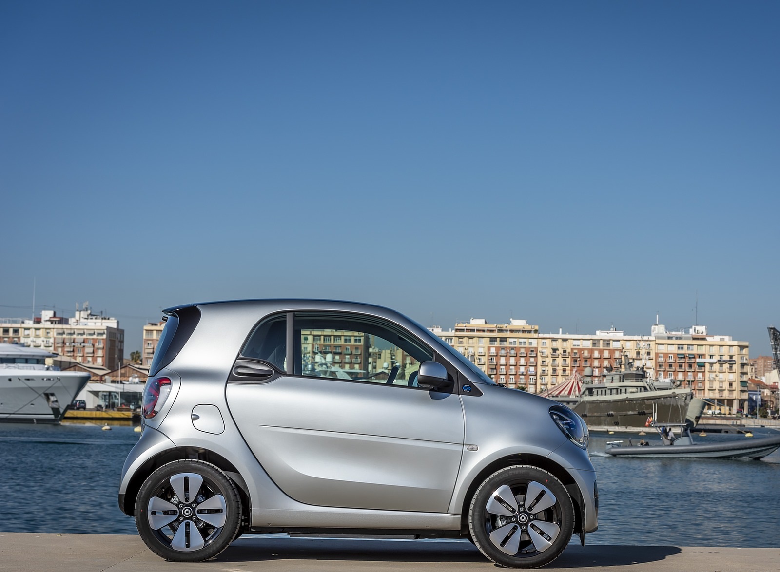 2020 Smart EQ ForTwo Coupe Prime Line (Color: Cool Silver) Side Wallpapers (15)