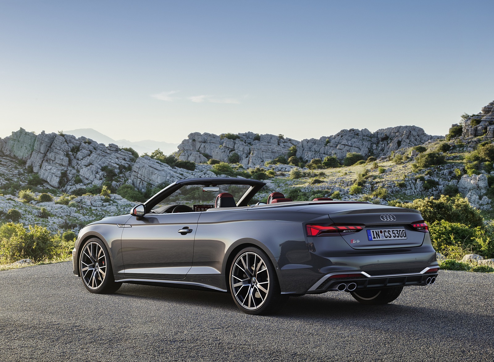 2021 Audi S5 Cabriolet (Color: Daytona Gray) Rear Three-Quarter Wallpapers (11)