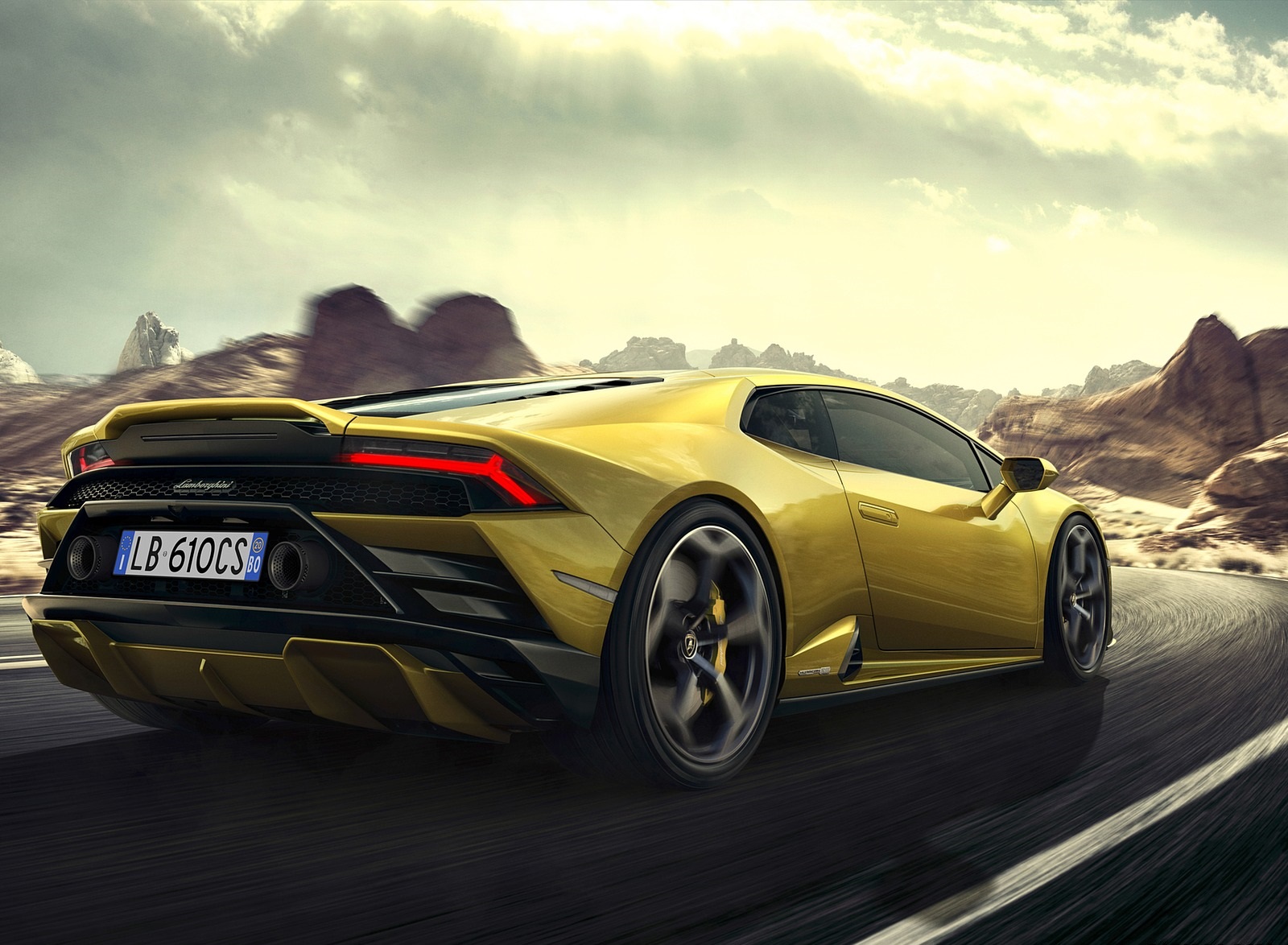 2021 Lamborghini Huracán EVO RWD Rear Three-Quarter Wallpapers (6)