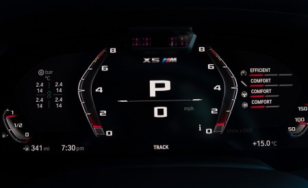 2020 BMW X5 M Competition (Color: Tanzanit Blue Metallic; US-Spec) Digital Instrument Cluster Wallpapers 450x275 (89)