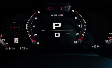 2020 BMW X5 M Competition (Color: Tanzanit Blue Metallic; US-Spec) Digital Instrument Cluster Wallpapers 450x275 (87)