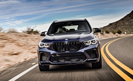 2020 BMW X5 M Competition (Color: Tanzanit Blue Metallic; US-Spec) Front Wallpapers 450x275 (3)