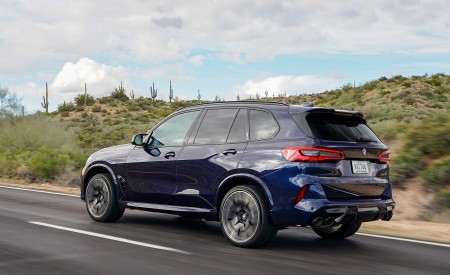2020 BMW X5 M Competition (Color: Tanzanit Blue Metallic; US-Spec) Rear Three-Quarter Wallpapers 450x275 (32)