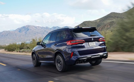 2020 BMW X5 M Competition (Color: Tanzanit Blue Metallic; US-Spec) Rear Three-Quarter Wallpapers 450x275 (25)