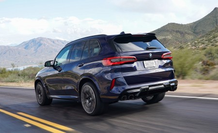 2020 BMW X5 M Competition (Color: Tanzanit Blue Metallic; US-Spec) Rear Three-Quarter Wallpapers 450x275 (26)