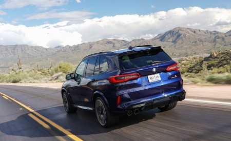 2020 BMW X5 M Competition (Color: Tanzanit Blue Metallic; US-Spec) Rear Three-Quarter Wallpapers 450x275 (37)