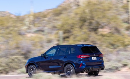 2020 BMW X5 M Competition (Color: Tanzanit Blue Metallic; US-Spec) Rear Three-Quarter Wallpapers 450x275 (47)