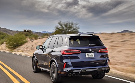 2020 BMW X5 M Competition (Color: Tanzanit Blue Metallic; US-Spec) Rear Three-Quarter Wallpapers 450x275 (5)