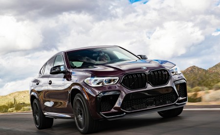 2020 BMW X6 M Competition (Color: Ametrine Metallic; US-Spec) Front Three-Quarter Wallpapers 450x275 (29)