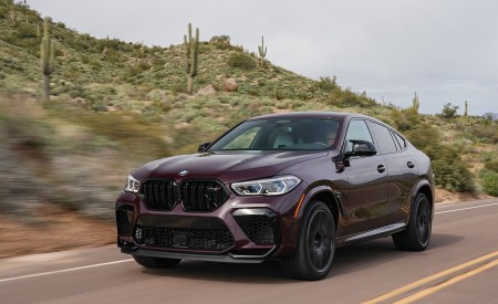 2020 BMW X6 M Competition (Color: Ametrine Metallic; US-Spec) Front Three-Quarter Wallpapers 450x275 (8)