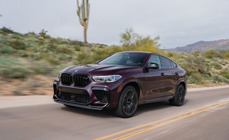 2020 BMW X6 M Competition (Color: Ametrine Metallic; US-Spec) Front Three-Quarter Wallpapers 450x275 (9)