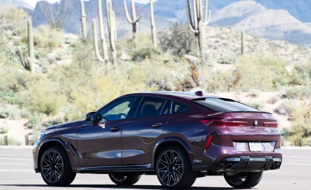 2020 BMW X6 M Competition (Color: Ametrine Metallic; US-Spec) Rear Three-Quarter Wallpapers 450x275 (75)