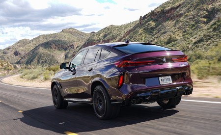 2020 BMW X6 M Competition (Color: Ametrine Metallic; US-Spec) Rear Three-Quarter Wallpapers 450x275 (32)