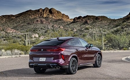 2020 BMW X6 M Competition (Color: Ametrine Metallic; US-Spec) Rear Three-Quarter Wallpapers 450x275 (76)