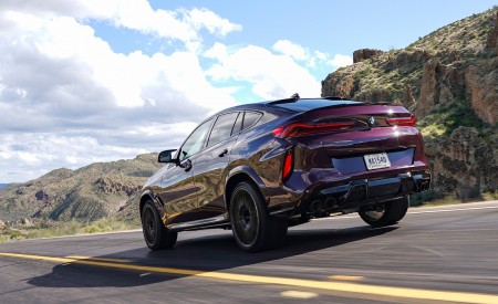 2020 BMW X6 M Competition (Color: Ametrine Metallic; US-Spec) Rear Three-Quarter Wallpapers 450x275 (37)