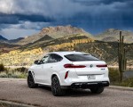 2020 BMW X6 M Competition (Color: Mineral White Metallic; US-Spec) Rear Three-Quarter Wallpapers 150x120
