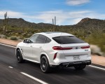 2020 BMW X6 M Competition (Color: Mineral White Metallic; US-Spec) Rear Three-Quarter Wallpapers 150x120