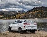2020 BMW X6 M Competition (Color: Mineral White Metallic; US-Spec) Rear Three-Quarter Wallpapers 150x120