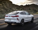 2020 BMW X6 M Competition (Color: Mineral White Metallic; US-Spec) Rear Three-Quarter Wallpapers 150x120