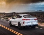 2020 BMW X6 M Competition (Color: Mineral White Metallic; US-Spec) Rear Three-Quarter Wallpapers 150x120
