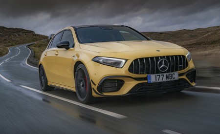 2020 Mercedes-AMG A 45 S (UK-Spec) Front Three-Quarter Wallpapers 450x275 (21)