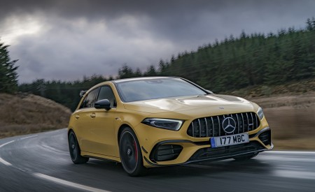 2020 Mercedes-AMG A 45 S (UK-Spec) Front Three-Quarter Wallpapers 450x275 (8)