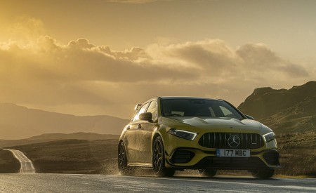 2020 Mercedes-AMG A 45 S (UK-Spec) Front Three-Quarter Wallpapers 450x275 (13)