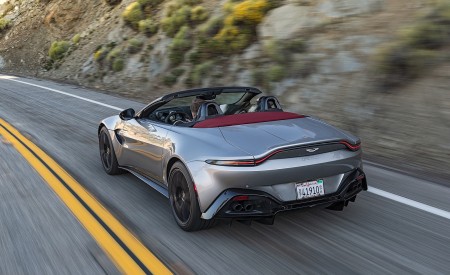 2021 Aston Martin Vantage Roadster (Color: Spirit Silver; US-Spec) Rear Three-Quarter Wallpapers 450x275 (101)